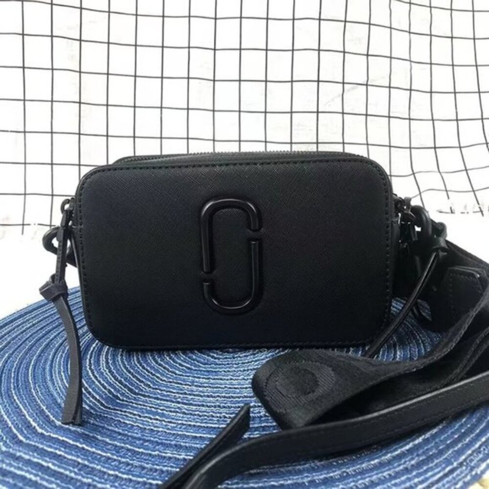 Marc Jacobs Black Snapshot Crossbody with logo